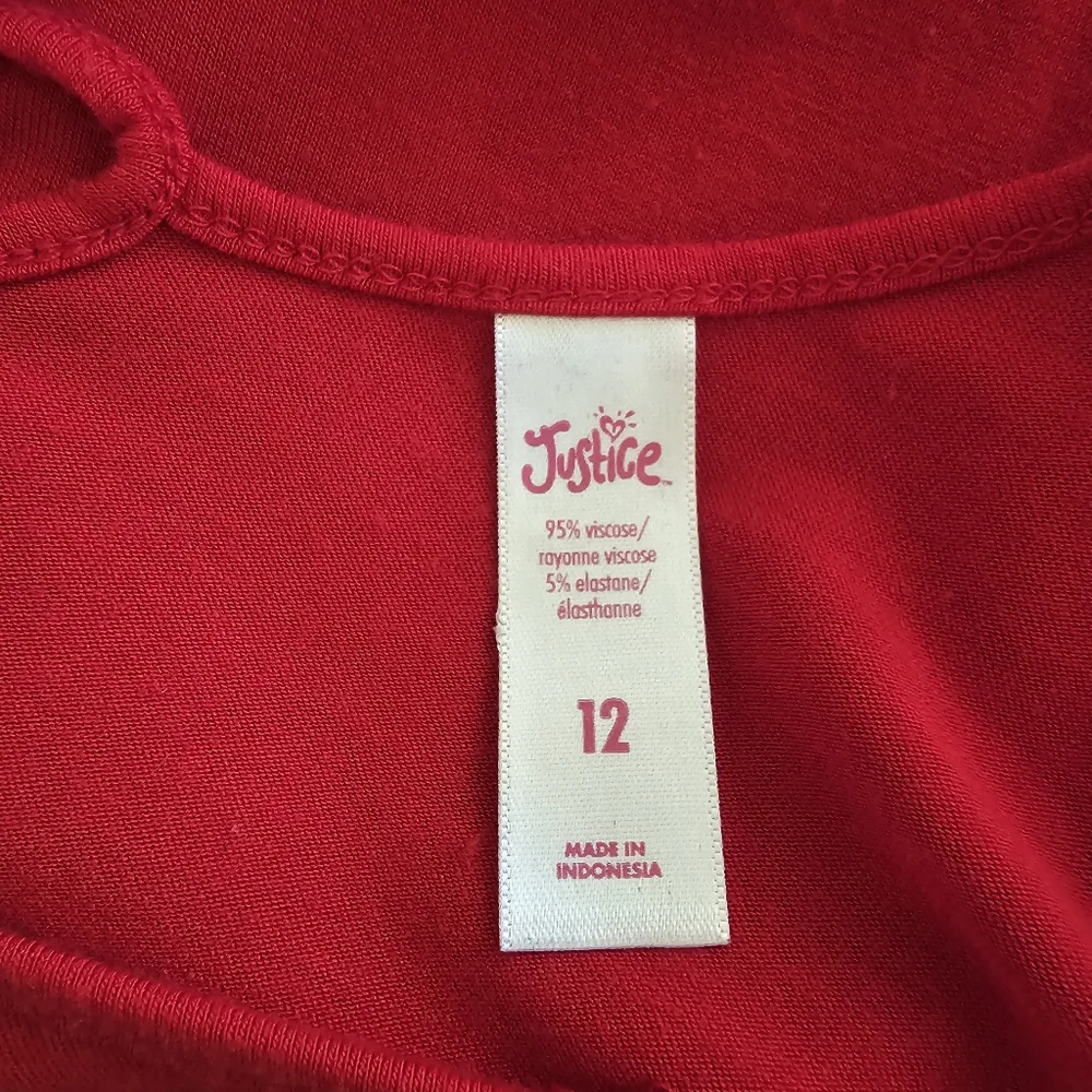 Justice Girl's BE MAGICAL Graphic Loop Back Dress Size 12